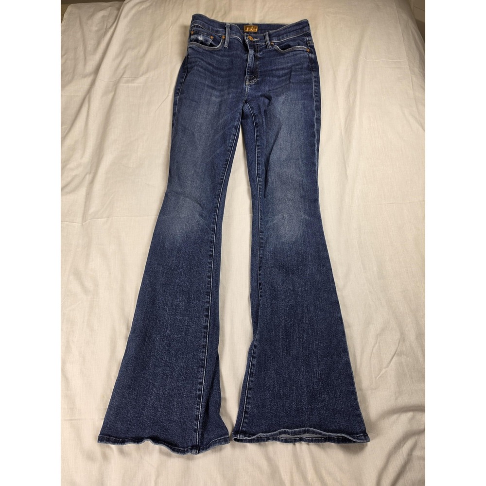 Mother Jeans Womens 26 Blue The Weekender Mid Rise Flare Stretch Denim 1585-104 - Picture 7 of 13